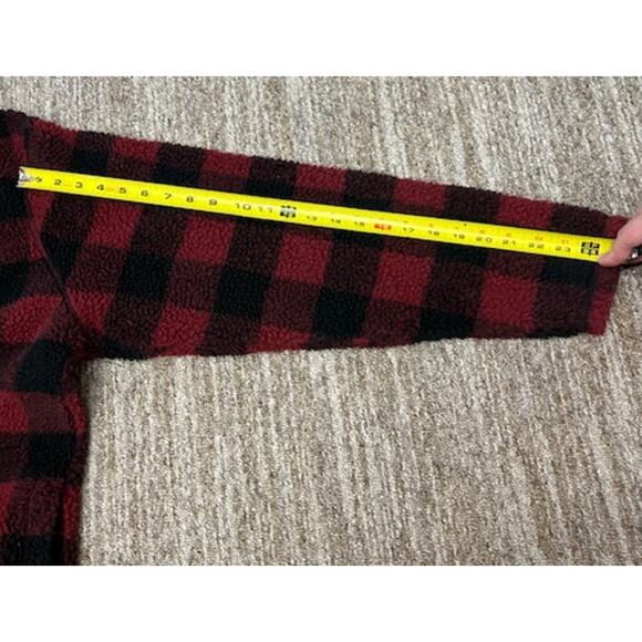 Wrangler Buffalo Print Sherpa ¼ Zip Lined Sherpa Mens Fleece Size L - Picture 3 of 7